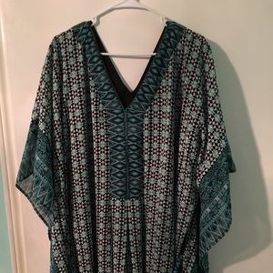 Denim 24/7 Teal Boho Waist Tie Maxi Dress